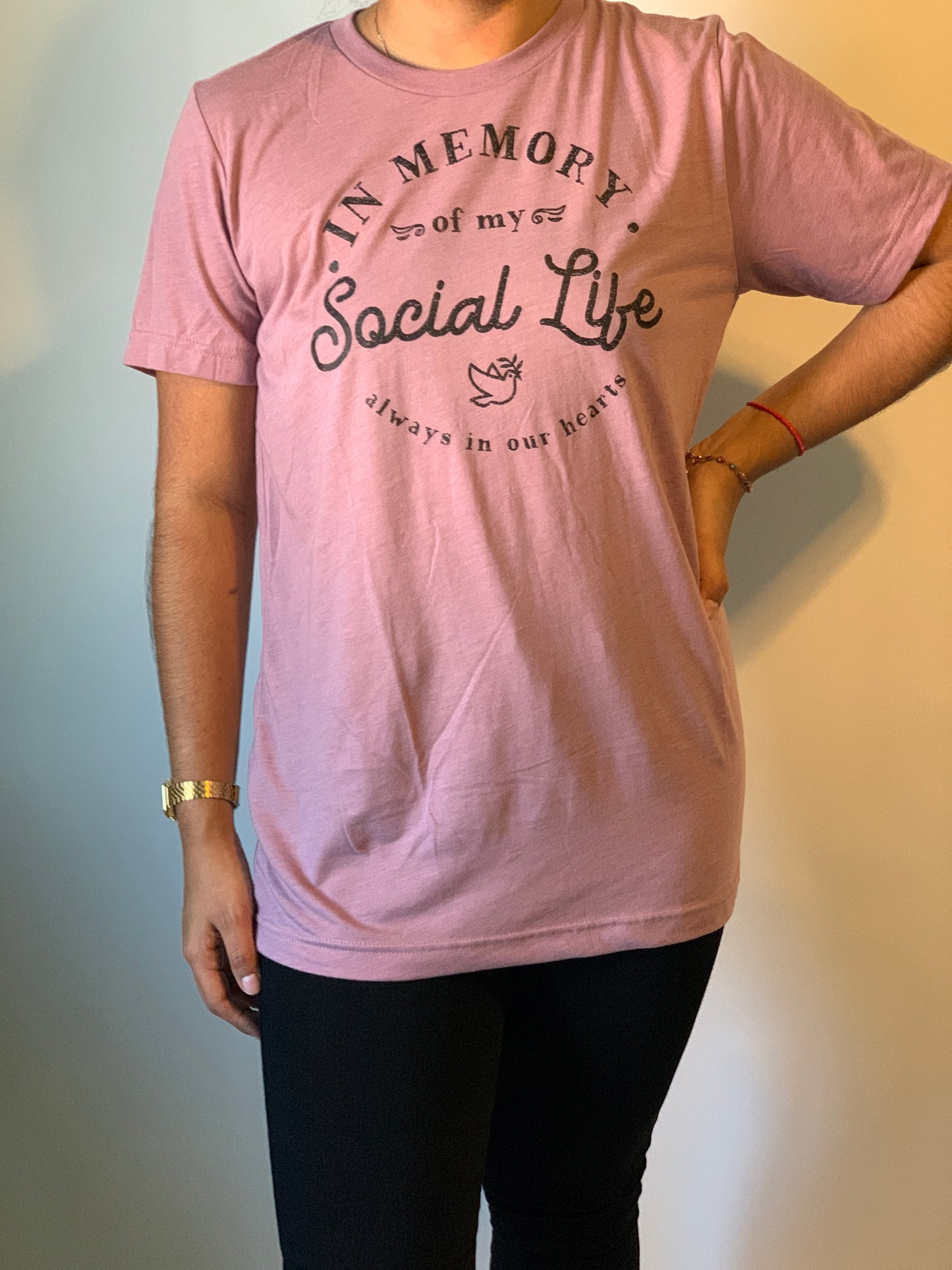 In Memory of my Social Life Graphic tee