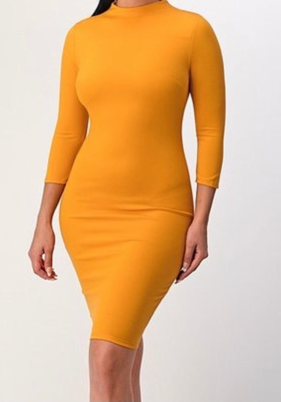 Classy mock neck dress