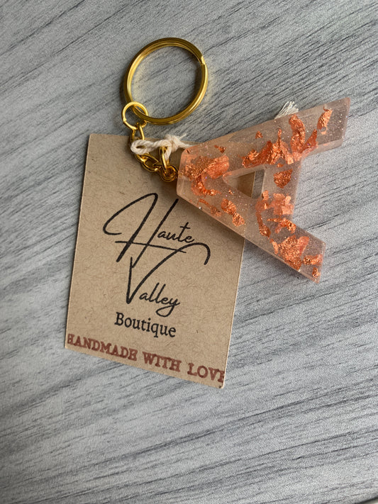 Rose gold keychain