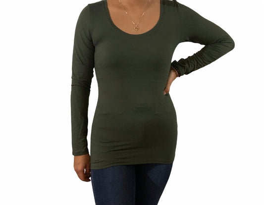 Scoop Neck Solid Top