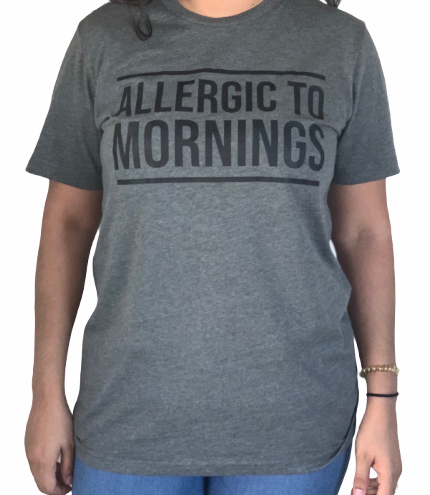 Allergic to Mornings graphic tee