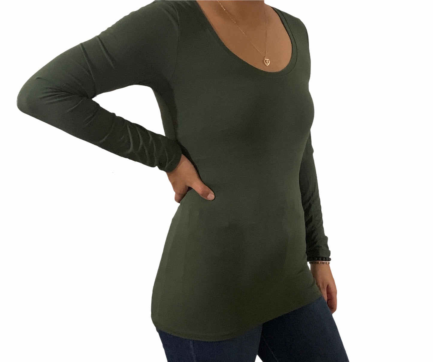 Scoop Neck Solid Top